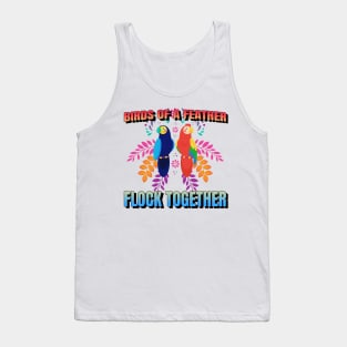 Birds of a Feather Flock Together, Bird design Tank Top